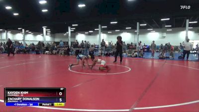 87 lbs 4th Wrestleback (16 Team) - Kayden Khim, California vs Zachary Donalson, Arkansas