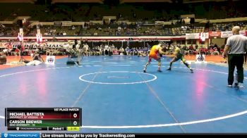 197 lbs Finals (2 Team) - Michael Battista, University Of Virginia vs Carson Brewer, Ohio University
