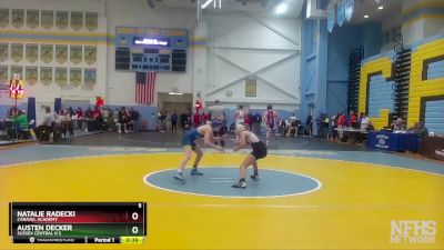 106 lbs Cons. Round 1 - Natalie Radecki, Caravel Academy vs Austen Decker, Sussex Central H S