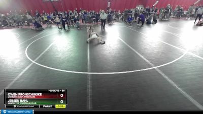 56 lbs Semifinal - Owen Pronschinske, LaCrosse Area Wrestlers vs Jebsen Bahl, Lancaster Wrestling Club