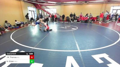 113 lbs Consi Of 8 #1 - Michael Thomas, Melrose vs Noah Glider, Hall