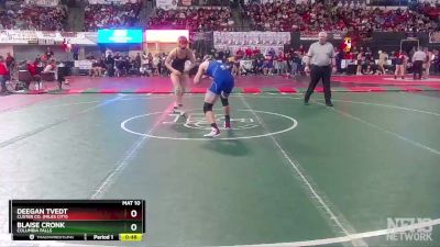 A - 152 lbs Cons. Semi - Deegan Tvedt, Custer Co. (Miles City) vs Blaise Cronk, Columbia Falls