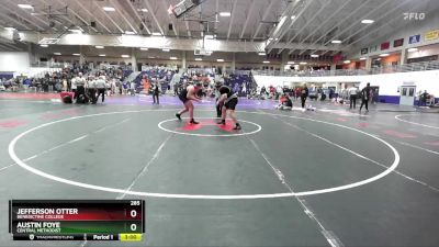 285 lbs Cons. Round 4 - Austin Foye, Central Methodist vs Jefferson Otter, Benedictine College