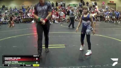 82 lbs Quarterfinals (8 Team) - Maverik Wilson, Metro All Stars vs Mason Myers, The Funky Singlets Yellow