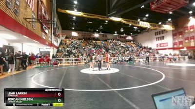 125 lbs Quarterfinal - Jordan Nielsen, Lander Valley vs Leah Larkin, Evanston