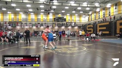 285 lbs Quarterfinal - Cameron Geuther, Big Game Wrestling Club vs Kyler Hall, Iowa