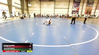 84 lbs Rd# 5- 3:45pm Friday Final Pool - Keaton Dietz, Oklahoma Outlaws Blue vs Ethan Gomez, Cali Red