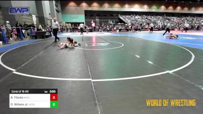 49 lbs Consi Of 16 #2 - Arliss Flores, Wright Wrestling Academy vs Daniel Wilson Jr., NexGen Regional Training Center