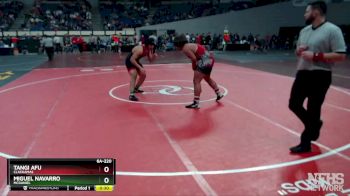 6A-220 lbs Cons. Round 3 - Tangi Afu, Clackamas vs Miguel Navarro, McDaniel