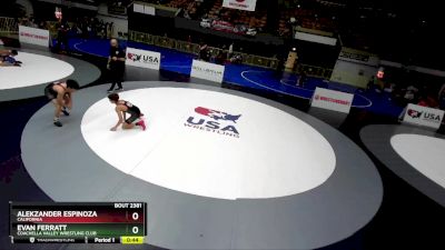 97 lbs Cons. Round 5 - Evan Ferratt, Coachella Valley Wrestling Club vs Alekzander Espinoza, California