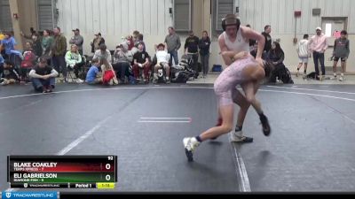 92 lbs Round 4 (8 Team) - Eli Gabrielson, Diamond Fish vs Blake Coakley, Terps Xpress