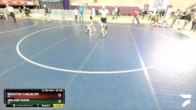 52-56 lbs Round 2 - Walker Davis, ND vs Braxton Carlblom, ND