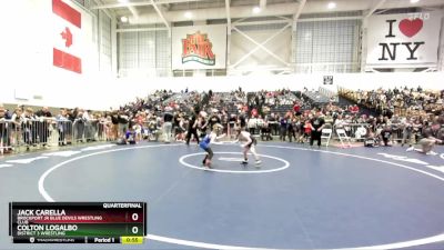 75 lbs Quarterfinal - Colton LoGalbo, District 3 Wrestling vs Jack Carella, Brockport Jr Blue Devils Wrestling Club