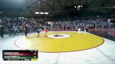 105 lbs 1st Place Match - Conrado Rivas, Toppenish USA Wrestling Club vs Blake Daniell Ii, White River Hornets Wrestling Club