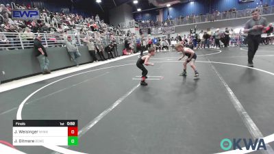 46 lbs Final - Johnny Weisinger, Wyandotte Youth Wrestling vs Jaxon Ditmore, Dark Cloud Wrestling Club