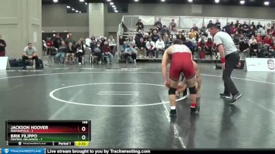 149 lbs Quarters & 1st Wb (16 Team) - Brik Filippo, Central Oklahoma vs Jackson Hoover, Indianapolis