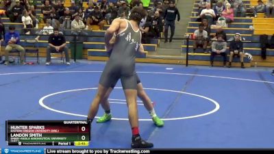 125 lbs Quarterfinal - Hunter Sparks, Eastern Oregon University (Ore.) vs Landon Smith, Embry-Riddle Aeronautical University (Ariz.)