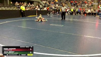 50 lbs Quarterfinal - Nara Jackson, LAWRENCE ELITE vs Nova Sebolt, Sebolt Wrestling Academy