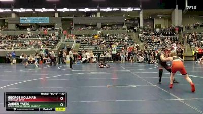 130 lbs Round 2 - Zaiden Yates, Siouxland Wrestling Academy vs George Kollman, Nebraska Boyz