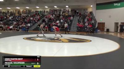 165 lbs Quarterfinal - John Martin Best, Maryland vs Michael Goldfeder, Cal Poly