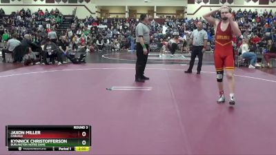 157 lbs Round 3 - Jaxon Miller, Carlisle vs Kynnick Christofferson, Burlington Notre Dame