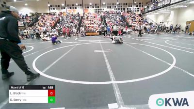 120 lbs Round Of 16 - Luke Black, Vinita Kids Wrestling vs Donovan Berry, Pitbull Wrestling Academy