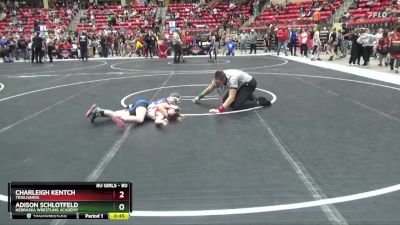 80 lbs Cons. Semi - Charleigh Kentch, Trailhands vs Adison Schlotfeld, Nebraska Wrestling Academy