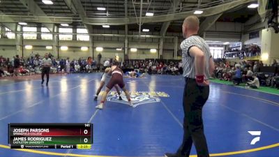 141 lbs 3rd Place Match - James Rodriguez, Castleton University vs Joseph Parsons, Springfield College