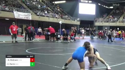 145 lbs Quarterfinal - Brennan McGrann, Phoenixville, PA vs Charles Perrin, New Castle, DE