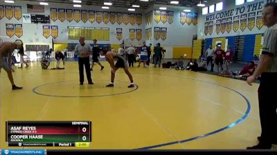 152 White Semifinal - Cooper Haase, Osceola vs ASAF REYES, Cypress Creek H S