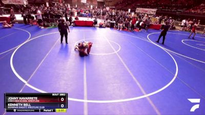 138 lbs Cons. Round 4 - Johny Navarrete, Chico High School Wrestling vs Kenneth Bell, Guardian Knights Wrestling Club