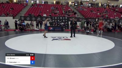 60 kg Cons Semis - Karson Brown, Ohio vs Tyler Dekraker, Integrity Wrestling Club