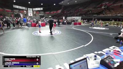 86 lbs 7th Place Match - Cole Taite, California vs Logan Arenas, Wolf Pack WC