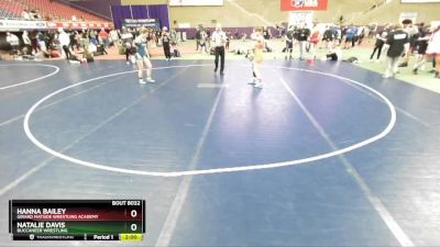 G119-122 lbs Round 1 - Natalie Davis, Buccaneer Wrestling vs Hanna Bailey, Girard Matside Wrestling Academy