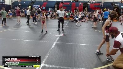 64 lbs Round 5 - Laken Collins, Ninety Six Wrestling vs Isaac Daniel, Pelion Youth Wrestling