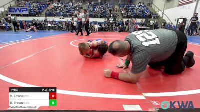 70 lbs Rr Rnd 1 - Luke Brant, Caney Valley Wrestling vs Colten Nutter, Pryor Tigers