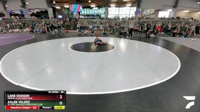 86 lbs Cons. Round 1 - Lane Dodgen, Wesley Club Wrestling vs Kaleb Valdez, El Paso Wildcats Wrestling Club