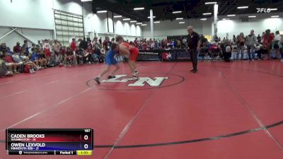 187 lbs 2nd Wrestleback (8 Team) - Caden Brooks, Washington vs Owen Lexvold, Minnesota Red