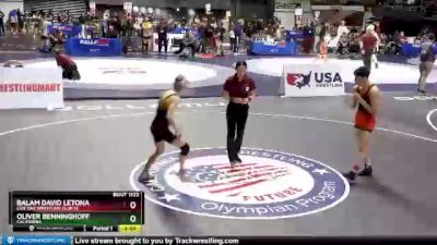 113 lbs Champ. Round 1 - Oliver Benninghoff, California vs Balam David Letona, Live Oak Wrestling Club SC