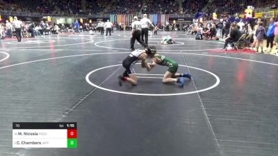 70 lbs Quarterfinal - Michael Nicosia, Pocono Mtn East vs Colton Chambers, Jefferson Morgan