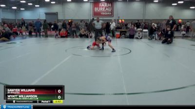 85 lbs Quarterfinal - Sawyer Williams, 84 Athletes vs Wyatt Williamson, Williamsburg Wrestling Club