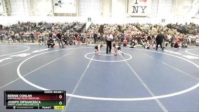 58 lbs Champ. Round 1 - Bernie Conlan, Guilderland Youth Wrestling vs Joseph DiFrancesca, Greece Storm Wrestling Club