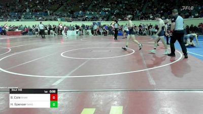 118 lbs Consi Of 32 #2 - Benji Cole, Shawnee Middle School vs Hunter Spencer, Sand Springs