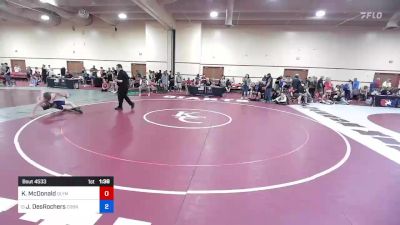 52 kg Cons 16 #2 - Kayden McDonald, Olympia Wrestling Club vs Jonas DesRochers, COBRA ALL-STARS / Cobra Wrestling Systems LLC