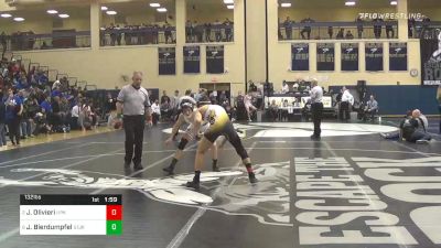 132 lbs Semifinal - Joey Olivieri, Hanover Park vs Justin Bierdumpfel, St. Joseph Regional