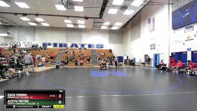 141 lbs Quarters & 1st Wb (16 Team) - Zack Fierro, Fresno City College vs Aceyn Meyer, Shasta Community College