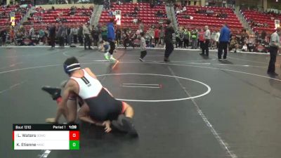 130 lbs Champ. Round 2 - Lake Waters, Odessa Optimist Wrestling Club vs Karson Etienne, Maize Wrestling Club