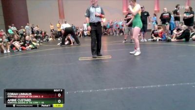 128 lbs Finals (8 Team) - Ambie Custard, Nebraska Queens Of The Corn 1 vs Corah Linnaus, Nebraska Queens Of The Corn 2