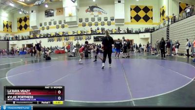 100 lbs Round 2 - La`Raya Veazy, Snider Wrestling Club vs Kylee Portmess, Beast Mode Wrestling Club