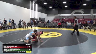 70 lbs Round 2 (8 Team) - Grayson Schroeder, Thorn Wrestling (MN) vs Dominik Coleman, Rebellion